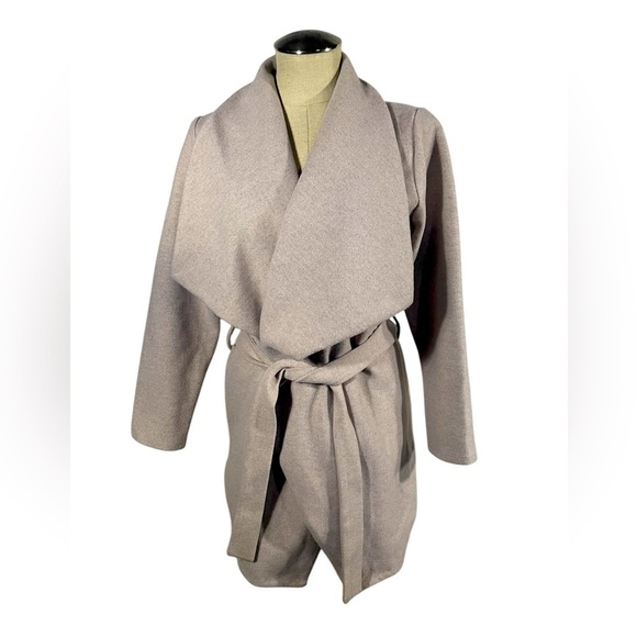 Haute Monde Suede Wrap Coat Size Small - Picture 1 of 6